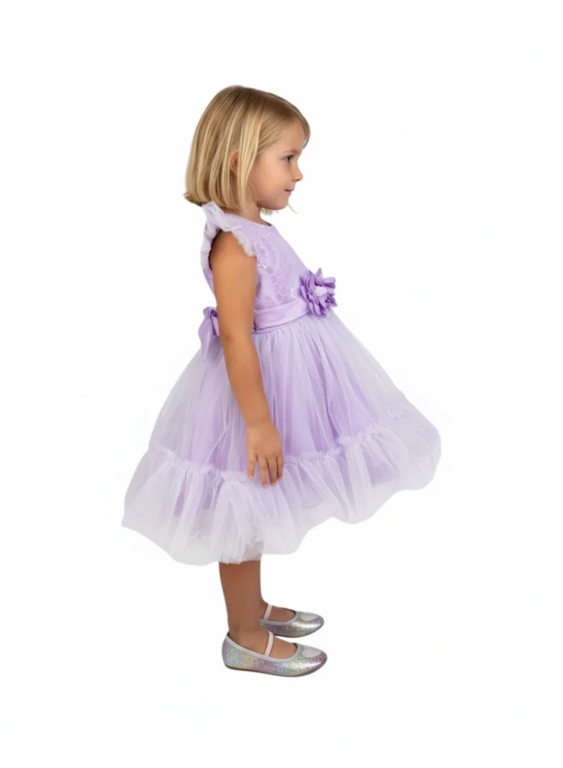 D'Daniela D'Daniela Gigi Faux Flower Dress Purple